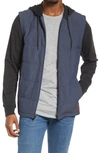 Travismathew Scavenger Zip Hoodie In Heather Blue Nights
