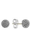 Lagos Sterling Silver Beaded Earrings, 10mm