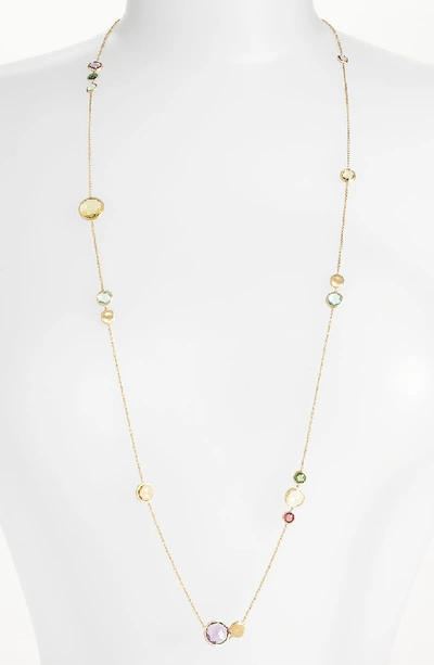 Marco Bicego Women's Jaipur Color 18k Yellow Gold & Multi-stone Station Necklace In Multi/gold