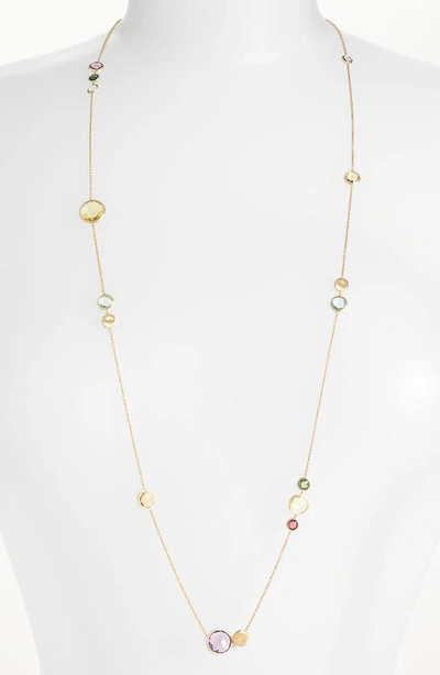 Marco Bicego Women's Jaipur Color 18k Yellow Gold & Multi-stone Station Necklace In Multi/gold