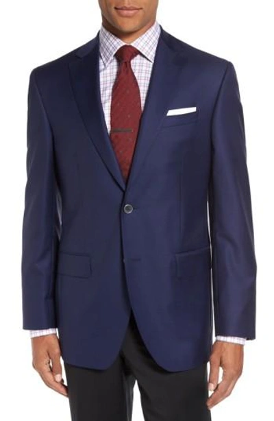 David Donahue 'connor' Classic Fit Solid Wool Sport Coat In Navy