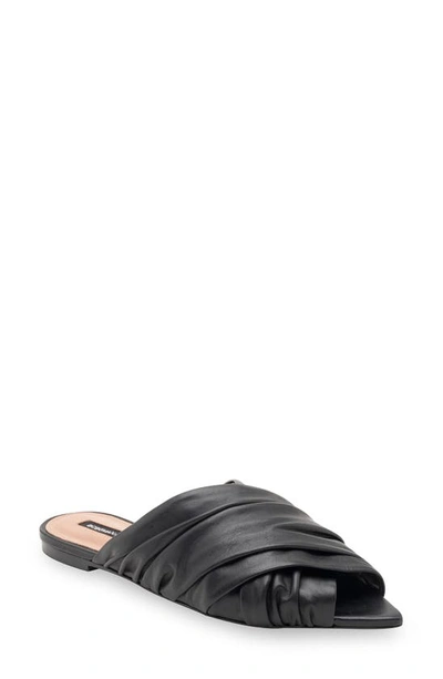 Bcbgmaxazria Arian Peep Toe Slide Sandal In Black