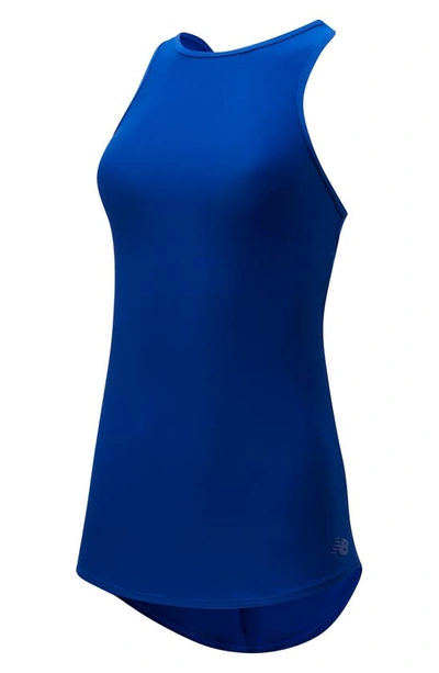 New Balance Transform Racerback Tank In Marine Blue
