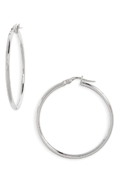 Roberto Coin 18k White Gold Hoop Earrings