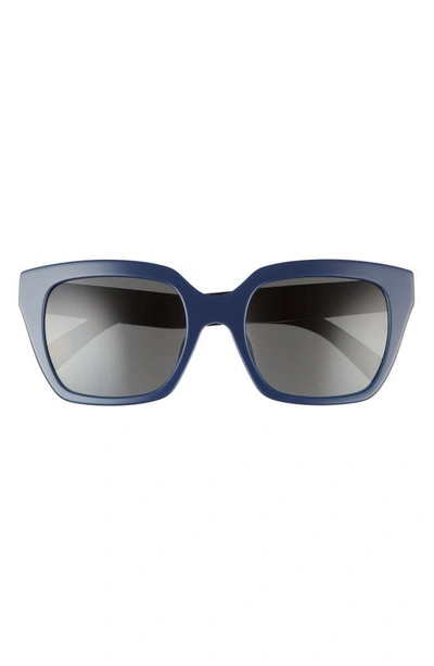 Celine 56mm Cat Eye Sunglasses In Blue/gray Solid