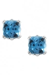 Lagos Sterling Silver Prism Blue Topaz Stud Earrings