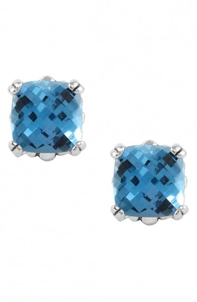 Lagos Sterling Silver Prism Blue Topaz Stud Earrings