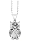 Lagos Sterling Silver Rare Wonders Owl Pendant Necklace, 34