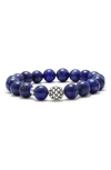 Lagos Caviar Ball Beaded Lapis Bracelet, 10mm