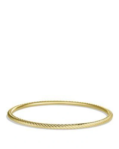 David Yurman Cable Classics Bangle In Gold In Yellow Gold