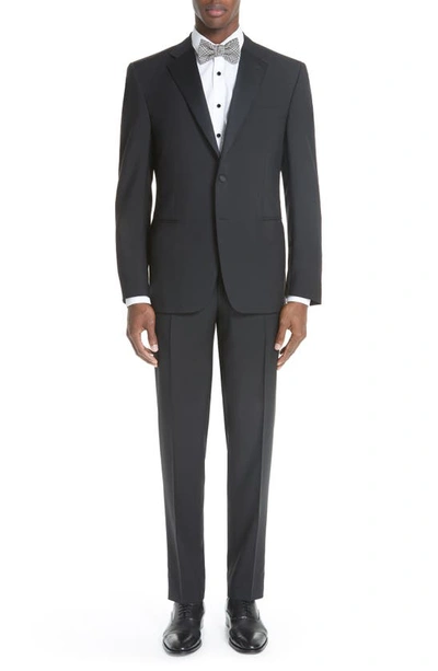 Canali 13000 Classic Fit Wool & Mohair Tuxedo In Black