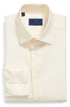 David Donahue Regular Fit Oxford Dress Shirt In Ecru