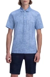 Bugatchi Men's Ooohcotton Tech Victor Marble Polo Shirt In Classic-blue