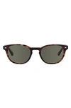 Christopher Cloos 49mm Mala Polarized Square Sunglasses In Espresso/ Black