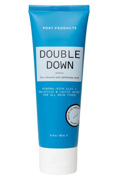Port Products Double Down Face Cleanser & Exfoliating Mask, 3.4 oz