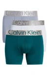 Calvin Klein Steel Micro 3-pack Boxer Briefs In Z66 Wh Mb Db