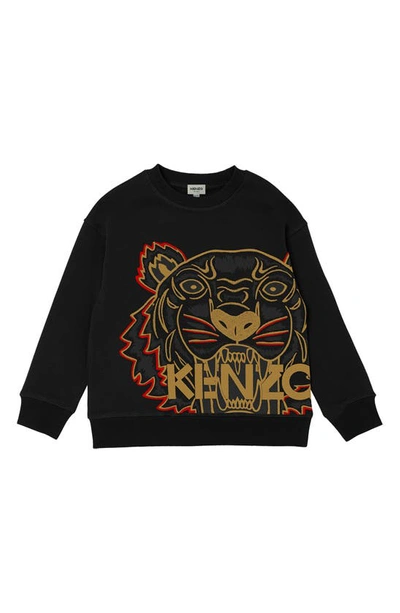 Kenzo Unisex Embroidered Tiger Logo Sweatshirt - Little Kid In Black