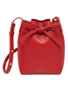 Mansur Gavriel Mini Leather Bucket Bag In Mela/black