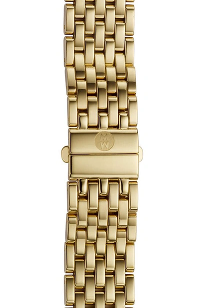 Michele Deco/deco Mid/deco Madison/deco Madison Mid Gold 7-link Watch Bracelet, 16-18mm