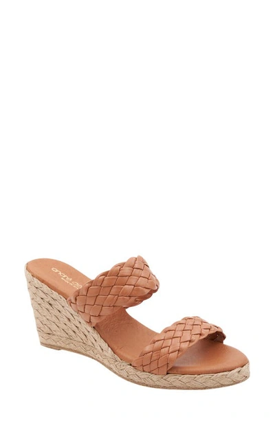 Andre Assous Women's Aria Woven Espadrille Wedge Sandals In Cuero