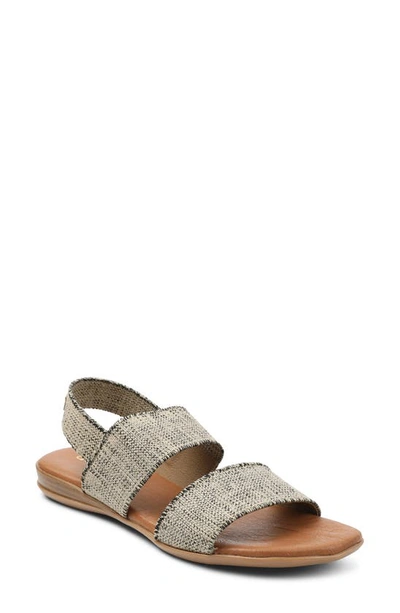 Andre Assous Nigella Womens Strappy Slip On Slingback Sandals In Grey
