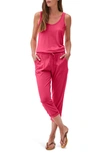 Michael Stars Tank Style Jumpsuit In Wildberry