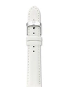 Michele Saffiano Leather Watch Strap, 16mm In White