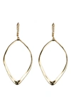 Alexis Bittar Miss Havisham Sculpted Aura Teardrop Leverback Earrings In Gold