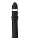 Michele Saffiano Leather Watch Strap, 18mm In Jet Black