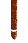 Michele Thin Alligator Watch Strap, Coffee