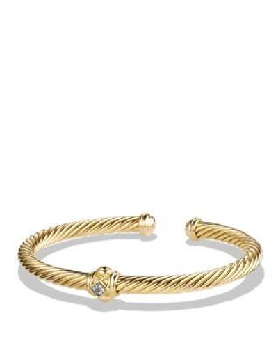 David Yurman Renaissance Bracelet With Diamonds In 18k Gold