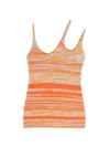 Jonathan Simkhai Avani Space Dye Cotton & Wool Cutout Tank In Lupine Space Dye