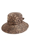 Eric Javits Kaya Water-repellant Rain Hat In Leopard