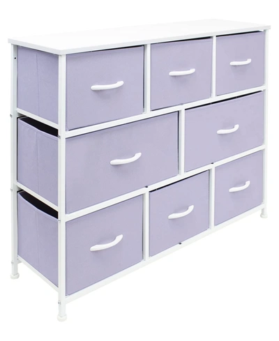 Sorbus 8 Drawers Chest Dresser In Purple
