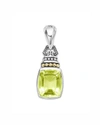 Lagos 18k Gold And Sterling Silver Caviar Color Pendant With Green Quartz