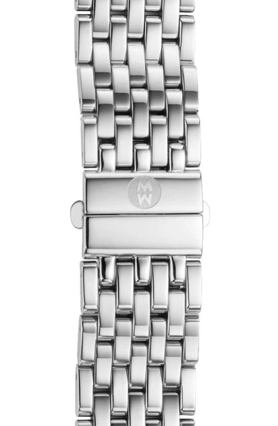 Michele Deco 7-link Bracelet Strap, Steel In Stainless Steel