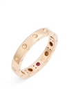 Roberto Coin 'symphony - Pois Moi' Ruby Band Ring In Rose Gold