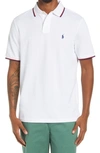 Polo Ralph Lauren Solid Cotton Polo Shirt In White