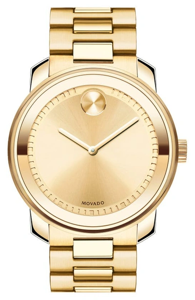 Movado Bold Ion Plated Stainless Steel Watch, 42.5mm In Gold