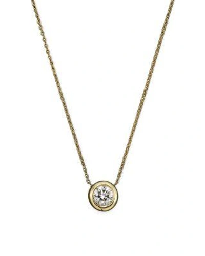 Roberto Coin 18k Yellow Gold Diamond Bezel Necklace, 16