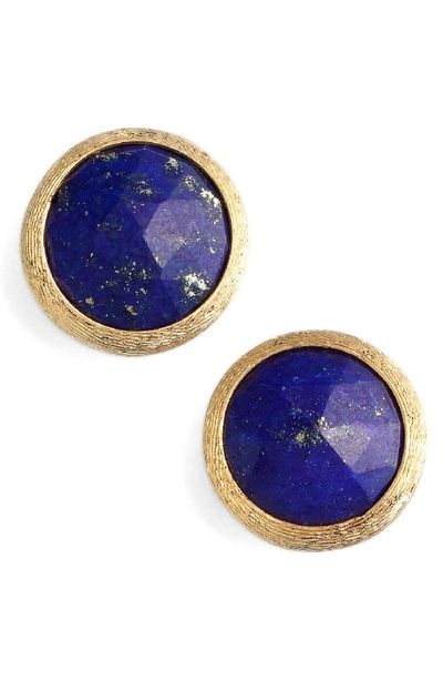 Marco Bicego 18k Yellow Gold Lapis Stud Earrings In Blue/gold