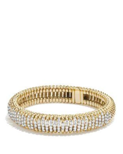 David Yurman Tempo Bracelet With Diamonds In 18k Gold