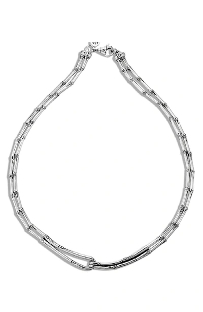 John Hardy Bamboo Sterling Silver Hook Necklace, 16"