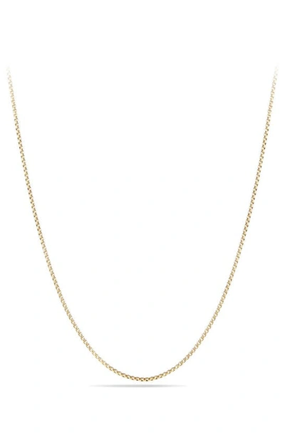 David Yurman Box Chain Necklace In 18k Yellow Gold
