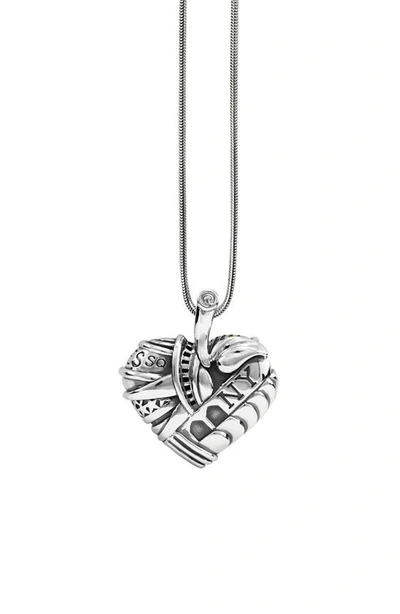 Lagos Sterling Silver Heart Of New York Necklace, 34
