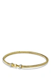David Yurman Cable Collectibles Buckle Bracelet With Diamonds In Gold In Yellow Gold