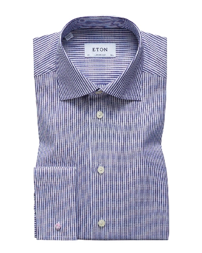 Eton Contemporary Fit Stripe Dress Shirt In Nocolor