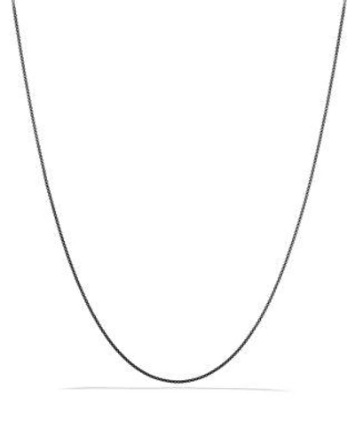 David Yurman Box Chain Necklace, 16"-17" In Black Silver