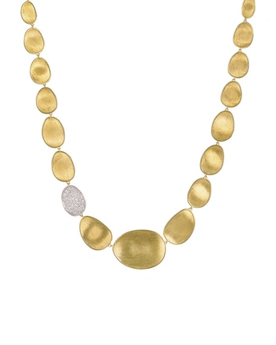 Marco Bicego Diamond Lunaria Collar Necklace In 18k Gold, 16.5 In White/gold