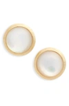 Marco Bicego Jaipur Semiprecious Stone Stud Earrings In White/gold